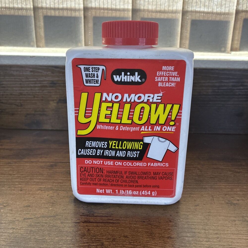 Whink No More Yellow! For Laundry Detergent Rust Hard Water Stain Remover 16oz